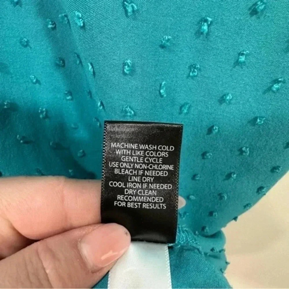 Torrid Swiss Dot Ruffle Trim Mock Neck Top 4 (4x) - Picture 8 of 8